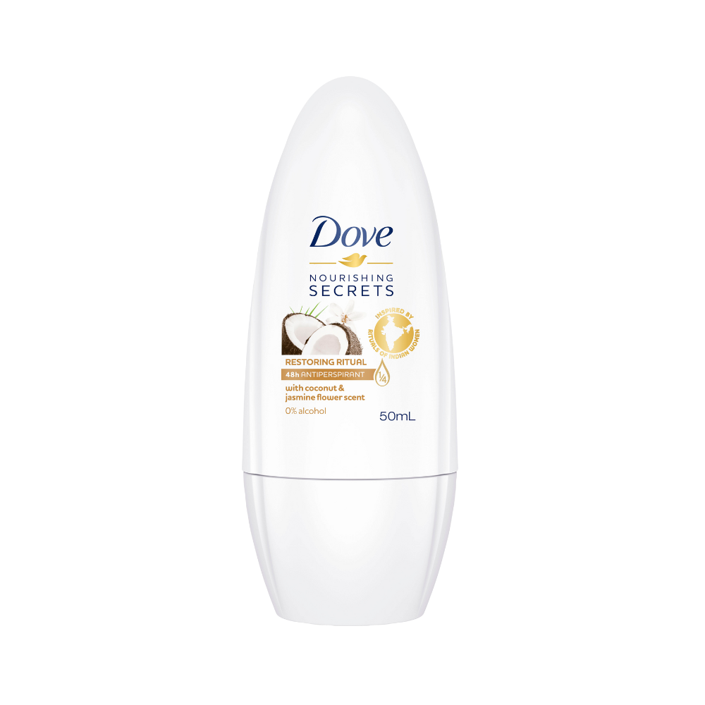 6 x Dove Nourishing Secrets Deodorant Roll On Coconut & Jasmine Flower 50mL