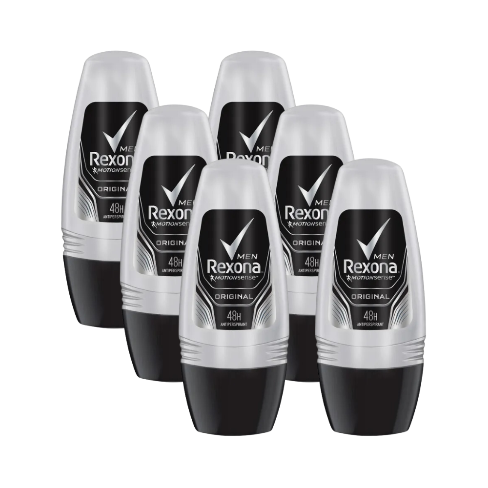 6 x Rexona Men Motion Sense Deodorant Roll On Original 40mL