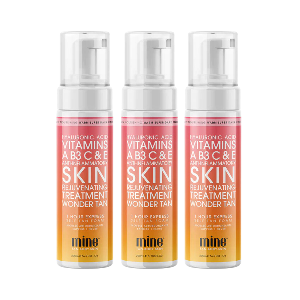 3 x MineTan Wonder Tan Self Tan Foam 200mL