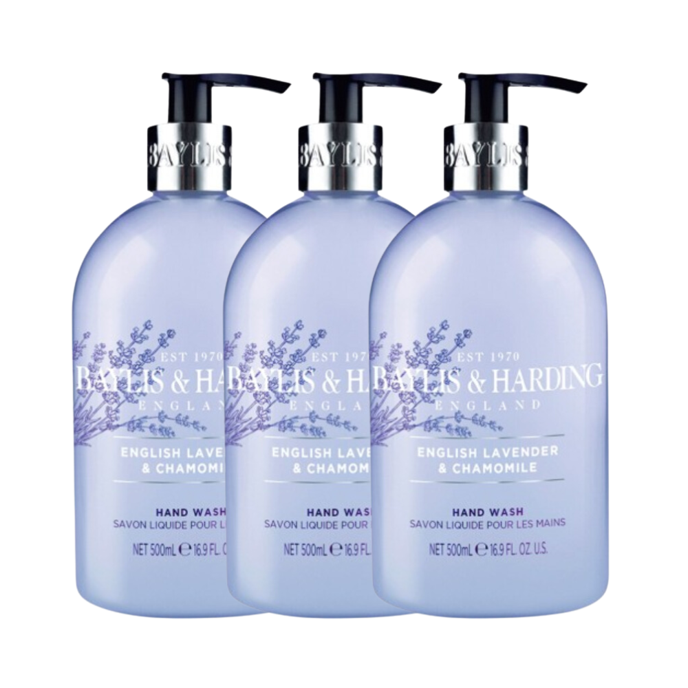 3 x Baylis & Harding Hand Wash English Lavender & Chamomile 500mL