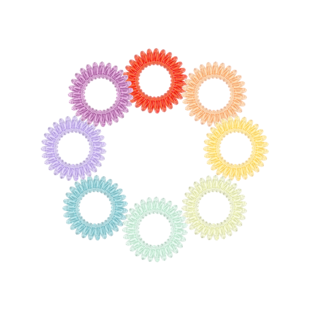 Invisibobble Original Spiral Traceless Hair Ties 8Pk - Rainbow Vibes