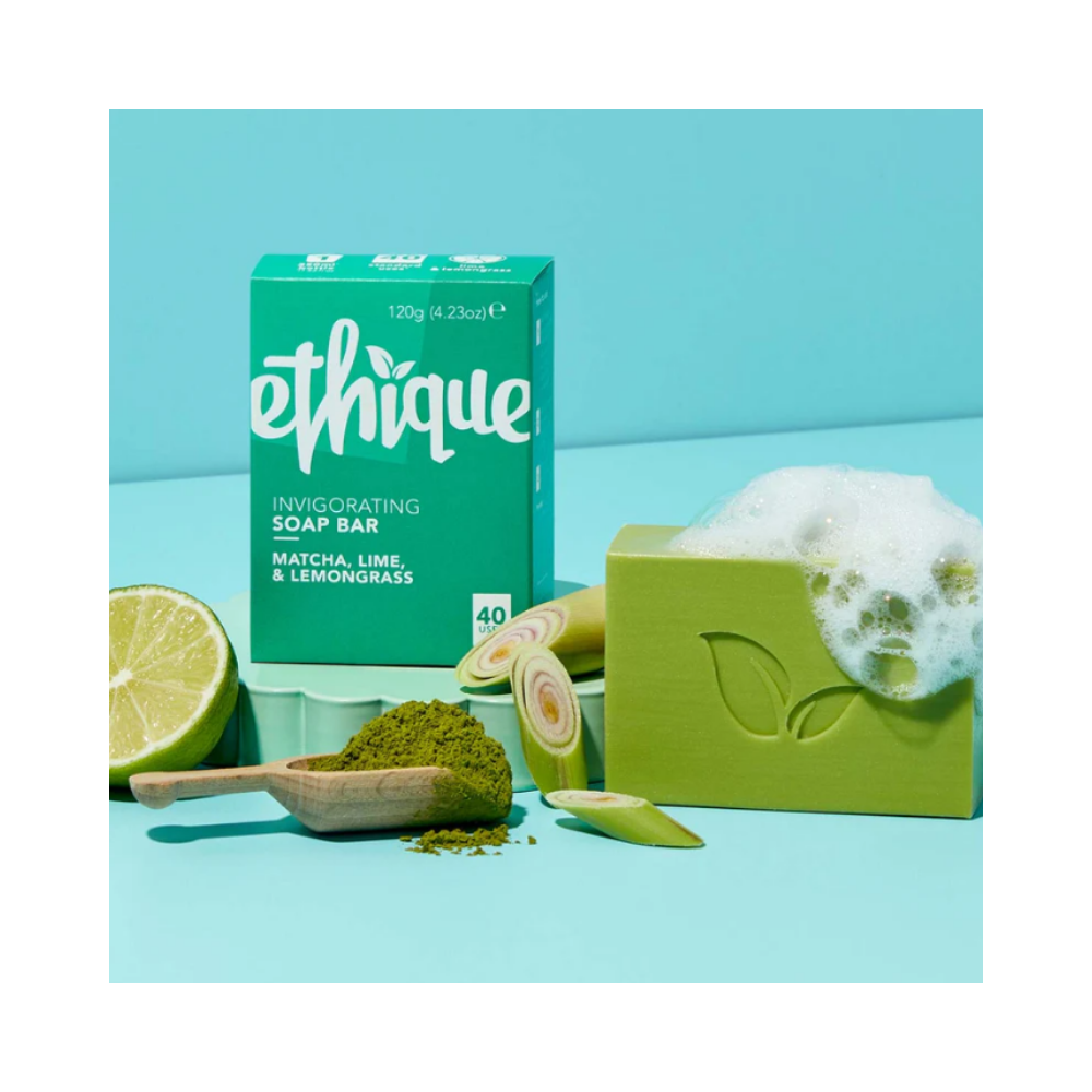 6 x Ethique Invigorating Soap Bar Matcha, Lime & Lemongrass 120g