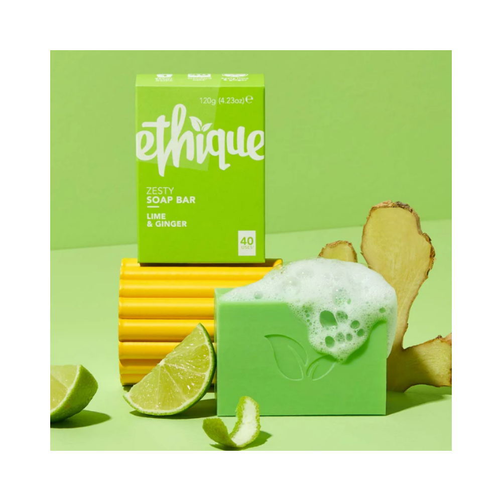 6 x Ethique Soap Bar Zesty Lime & Ginger 120g