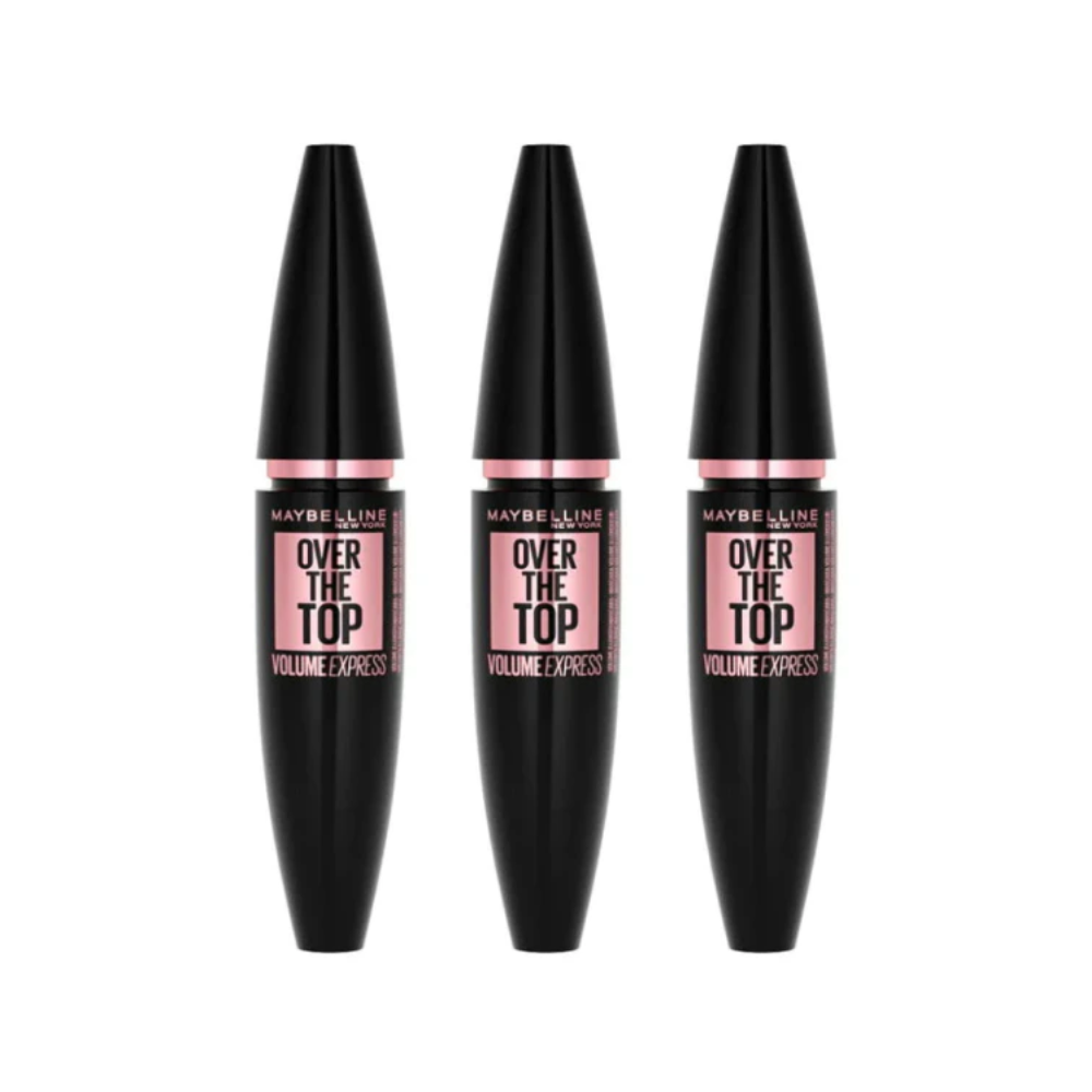 3 x Maybelline Volume Express Over the Top Mascara 8.7mL - 01 Black