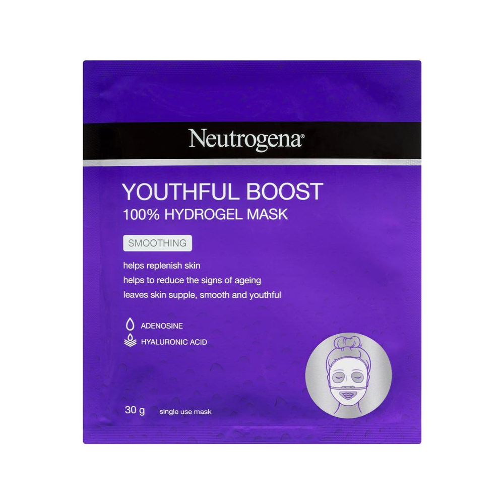 12 x Neutrogena Youthful Boost Smoothing 100% Hydrogel Mask 30g