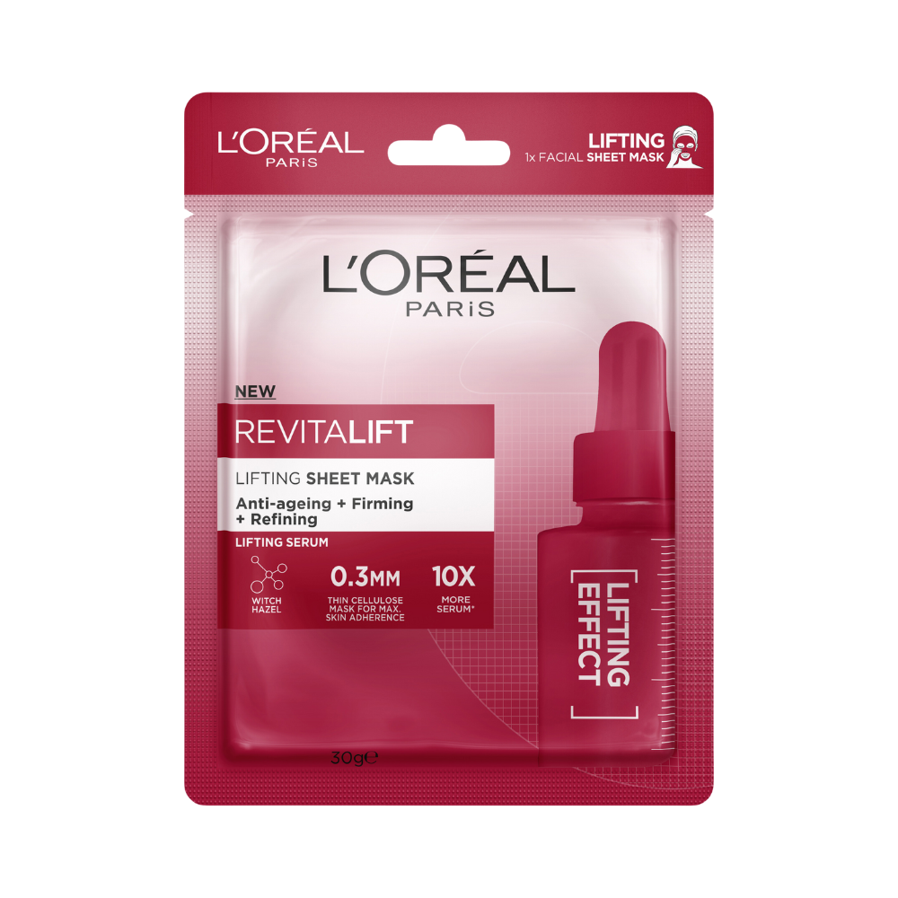 5 x L'Oreal Paris Revitalift Lifting Sheet Face Mask 30g