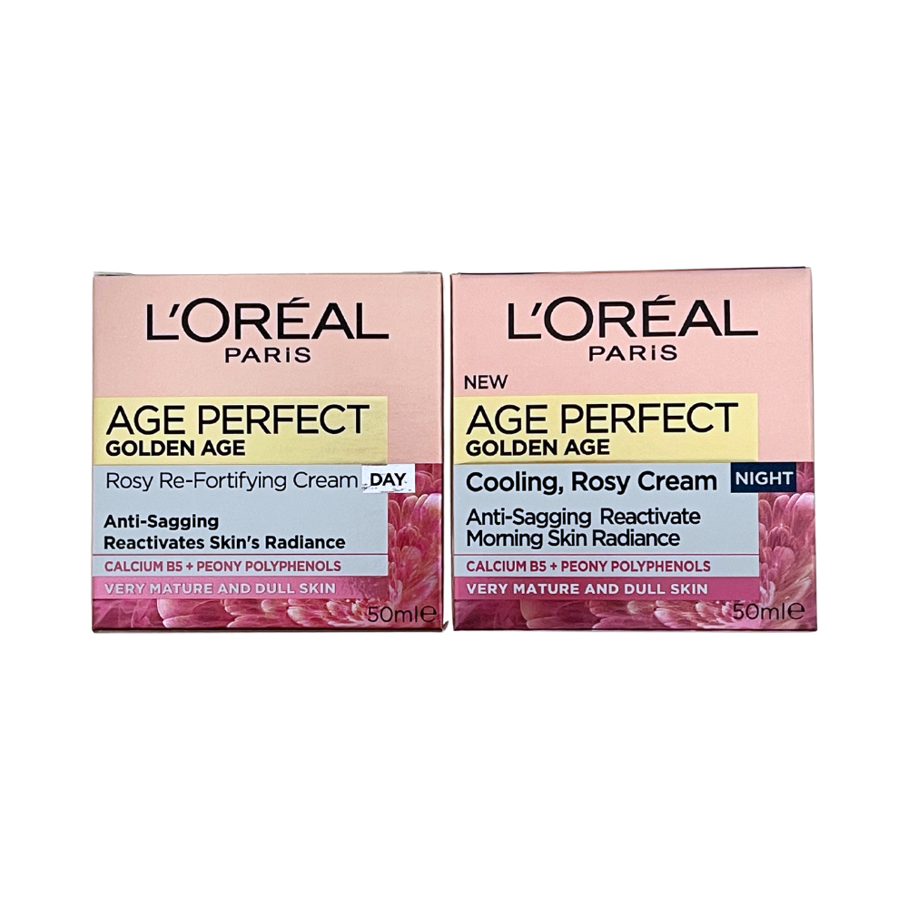 L'Oreal Paris Age Perfect Golden Age Rosy Day & Night Cream 50mL Duo