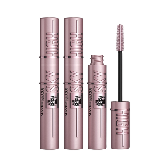 3 x Maybelline Lash Sensational Sky High Washable Mascara 7.2mL - 01 Very Black