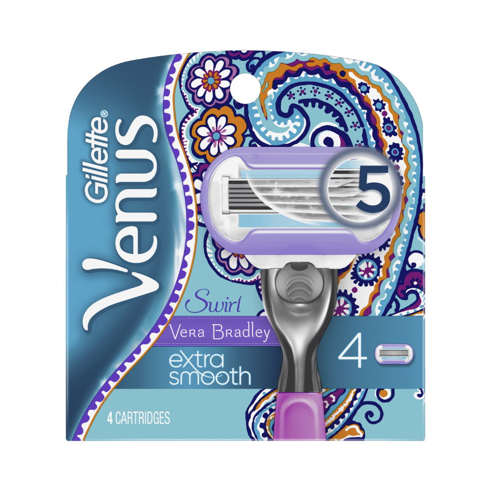 3 x Gillette Venus Vera Bradley Extra Smooth Blade Refills 4 Pack