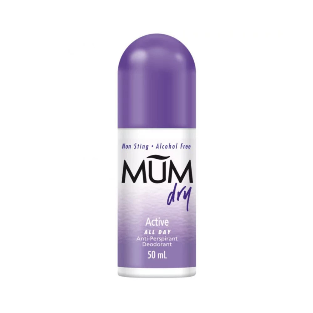 6 x Mum Dry Active Roll-On Anti-Perspirant Deodorant 50mL