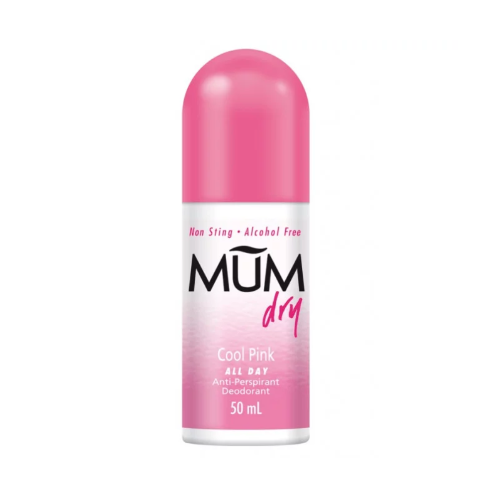 6 x Mum Dry Cool Pink Roll-On Anti-Perspirant Deodorant 50mL