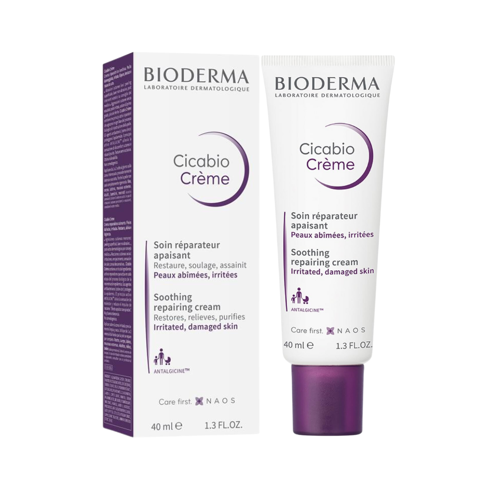 3 x Bioderma Cicabio Creme Soothing Repair Cream for Damaged Skin 40mL