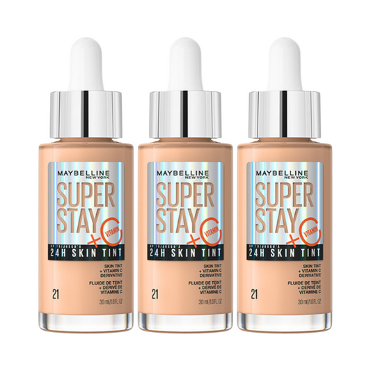 3 x Maybelline Superstay 24 HR Skin Tint with Vitamin C - 21