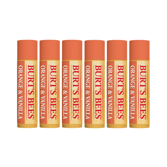 6 x Burt's Bees Orange & Vanilla Lip Balm 4.25g