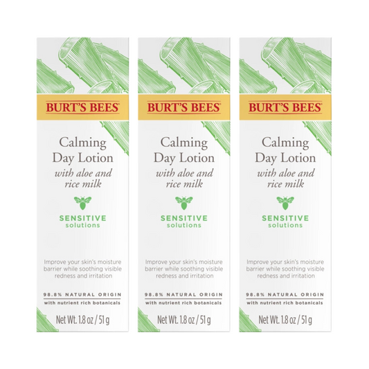 3 x Burt's Bees Sensitive Solutions Calming Day Lotion 51g