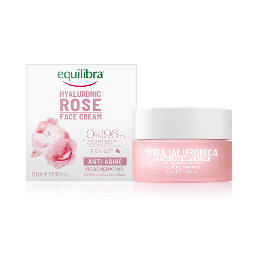 Equilibra Rose Anti-Aging Face Cream with Hyaluronic Acid 50mL