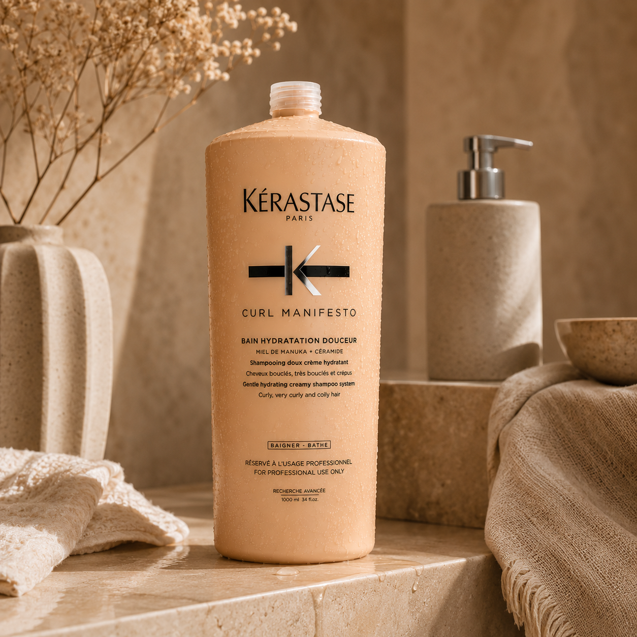 Kerastase Curl Manifesto Bain Hydratation Douceur Shampoo 1 Litre (1000mL)