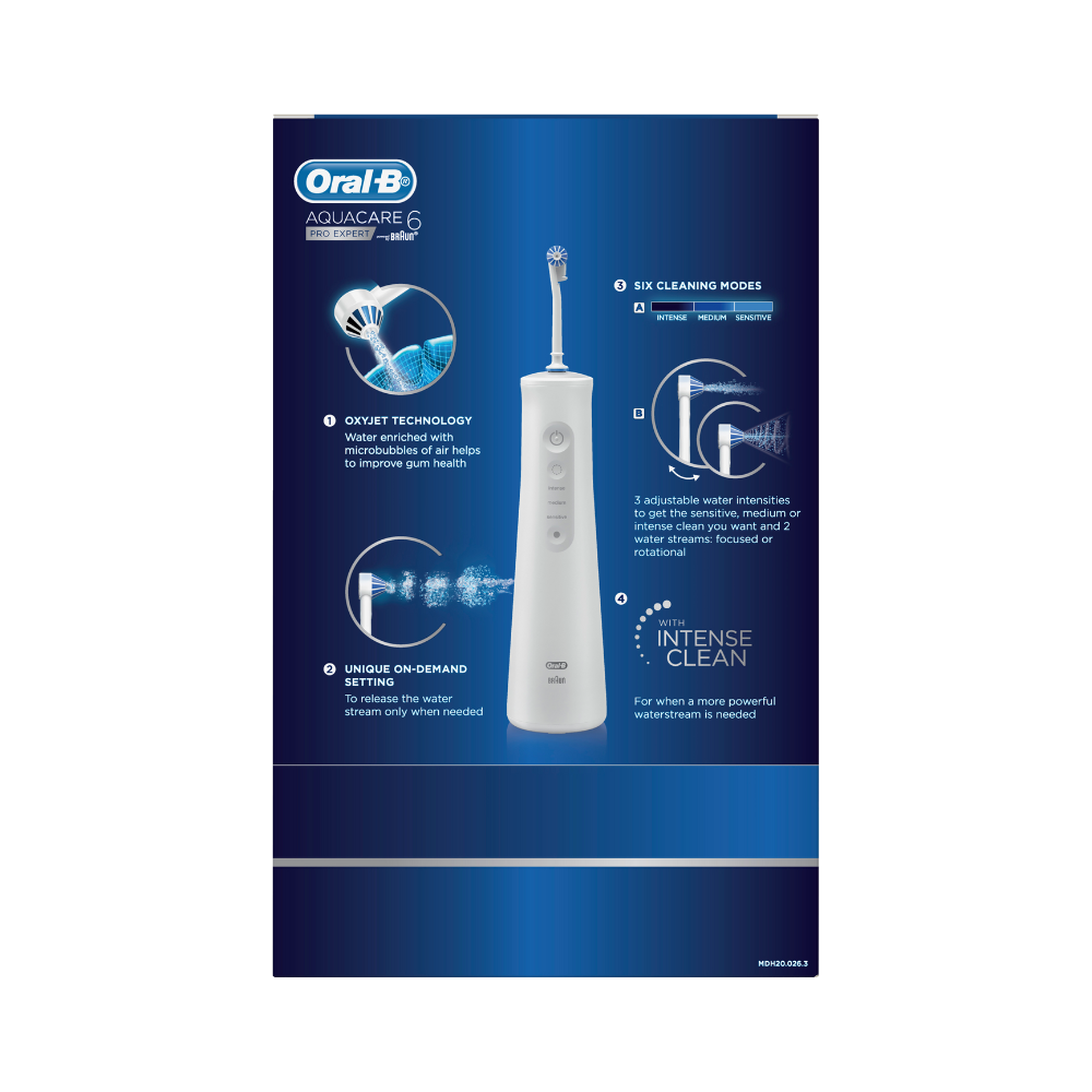 Oral-B AquaCare 6 Pro Expert Portable Irrigator Water Flosser