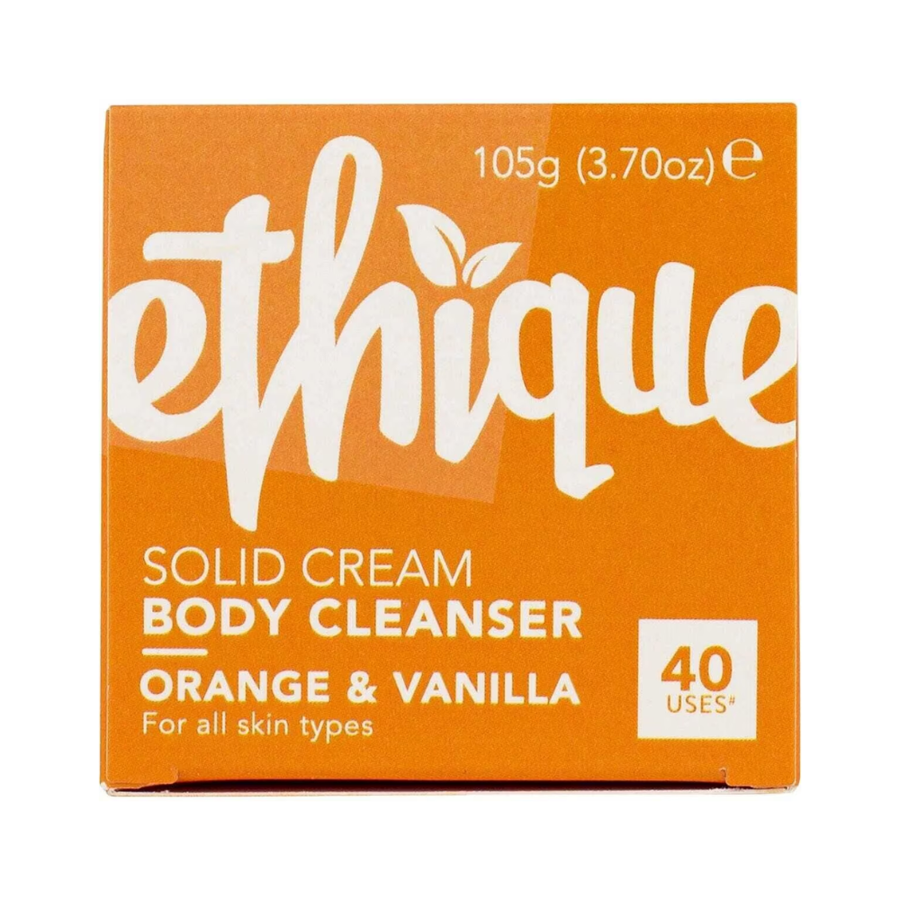 6 x Ethique Solid Cream Body Cleanser Orange & Vanilla 105g