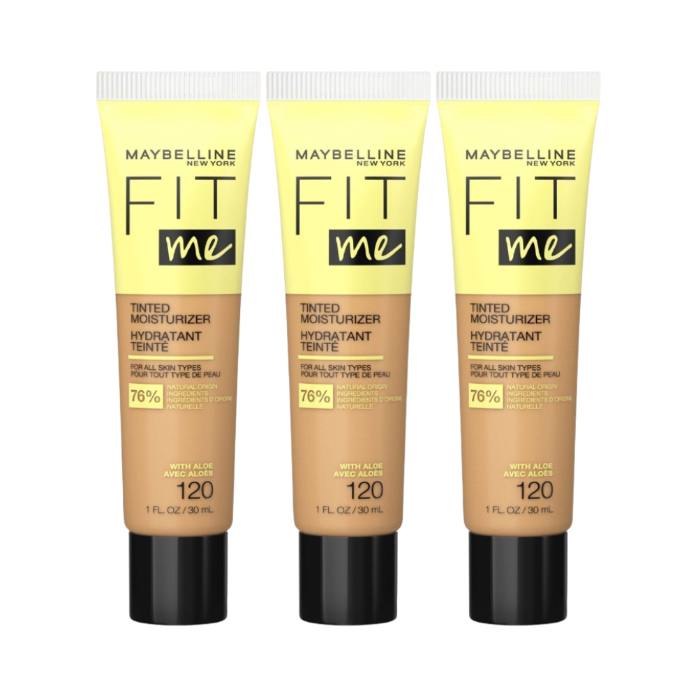 3 x Maybelline Fit Me Tinted Moisturizer 30mL - 120