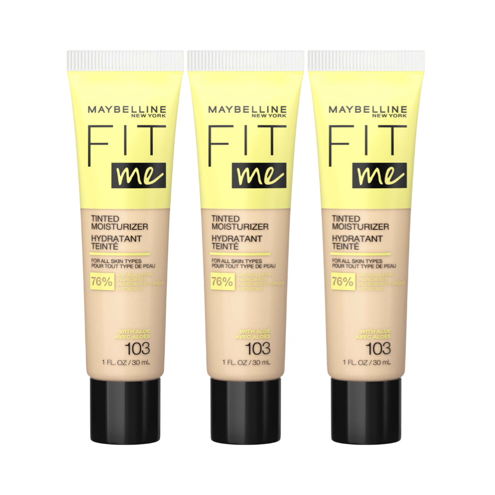 3 x Maybelline Fit Me Tinted Moisturizer 30mL - 103