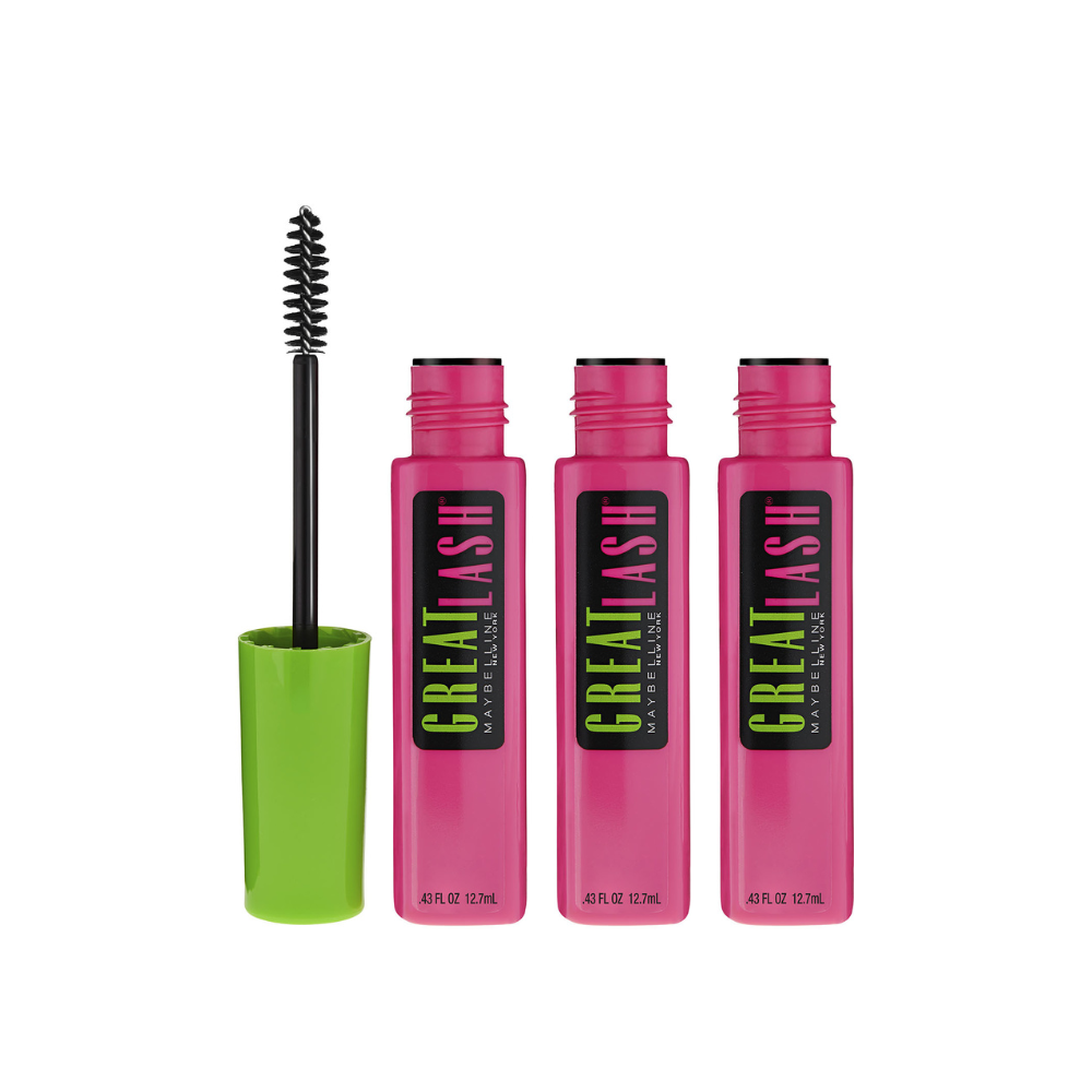 3 x Maybelline Great Lash Mascara 12.7mL - 112 Brownish Black