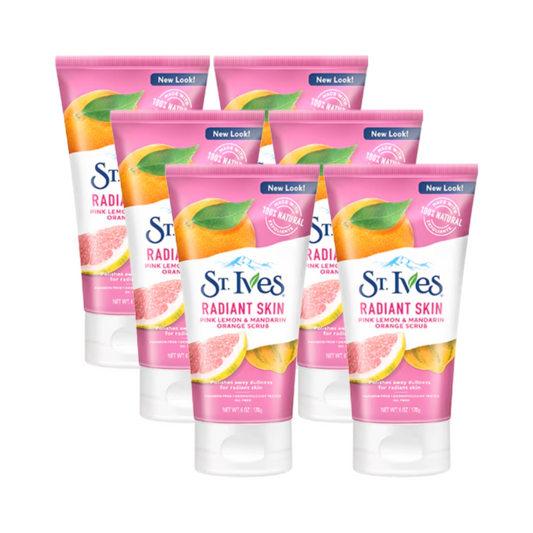 6 x St Ives Radiant Skin Pink Lemon And Mandarin Scrub 170g
