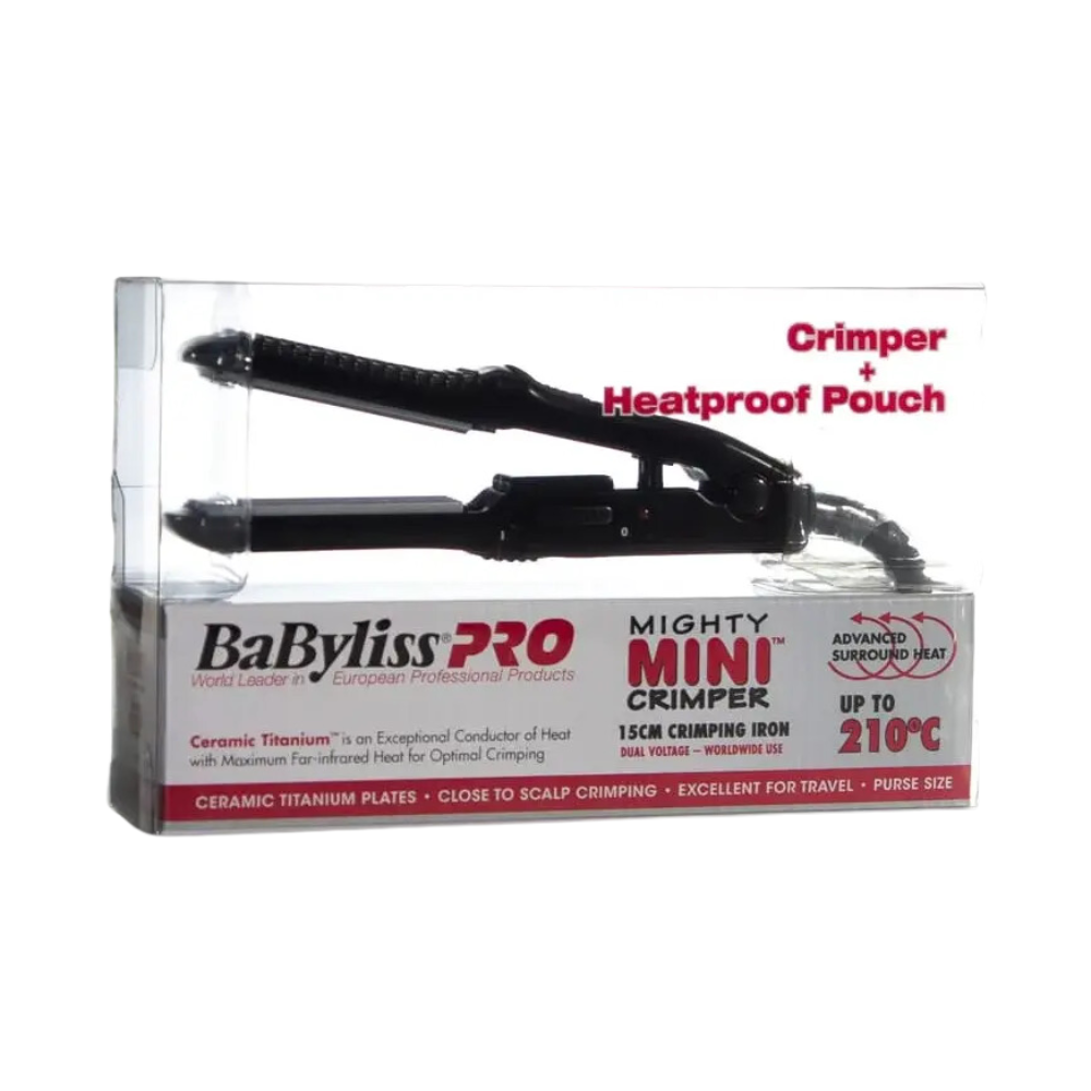 BaBylissPRO Mighty Mini 15cm Crimper - Black