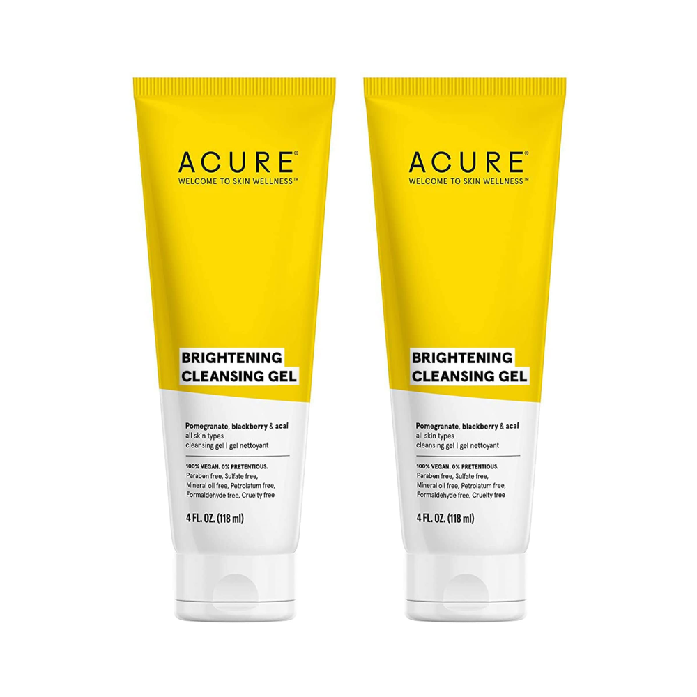 2 x ACURE Brightening Cleansing Gel 118mL