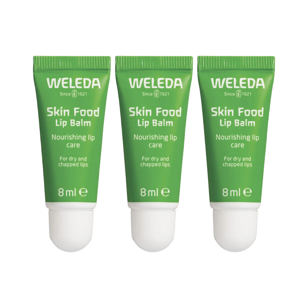 3 x Weleda Skin Food Lip Balm 8mL