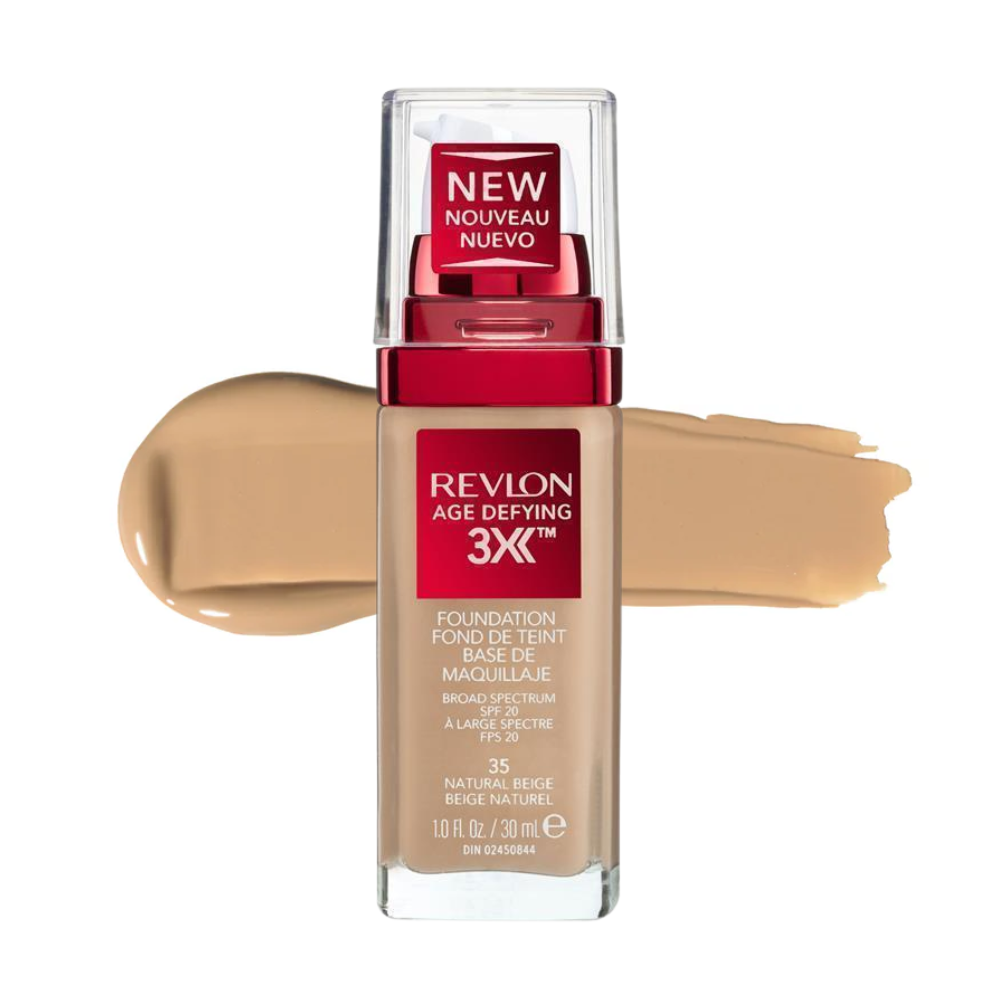 2 x Revlon Age Defying 3X Foundation 30mL - 35 Natural Beige