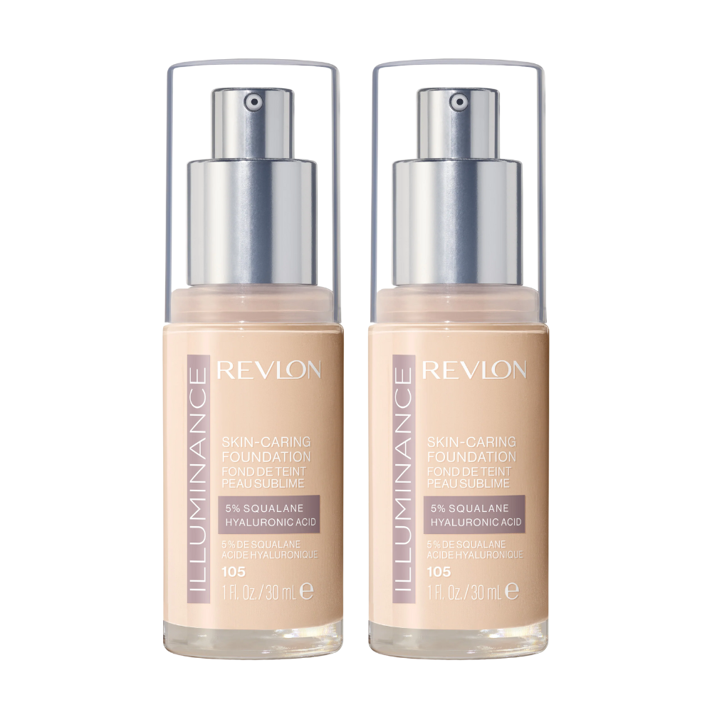 2 x Revlon Illuminance Skin-Caring Foundation 30mL - 105 Cream Ivory