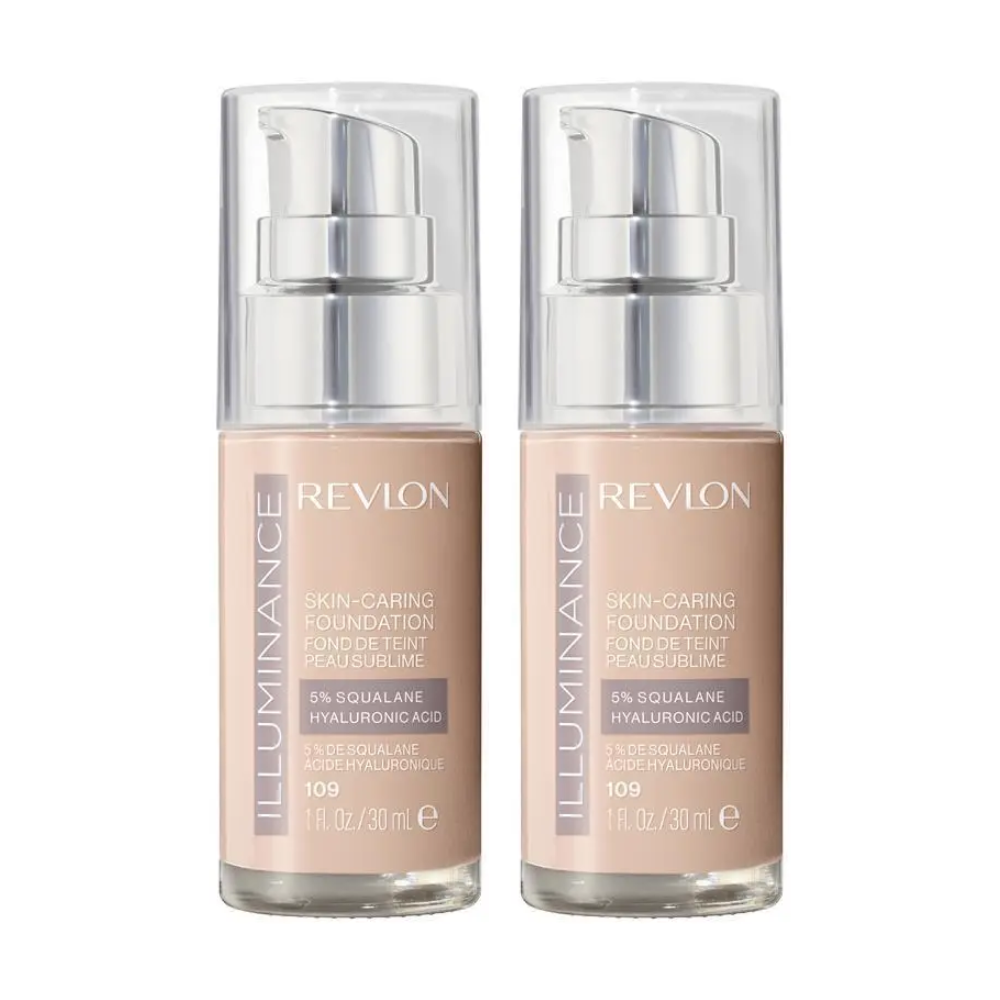 2 x Revlon Illuminance Skin-Caring Foundation 30mL - 109 Light Ivory
