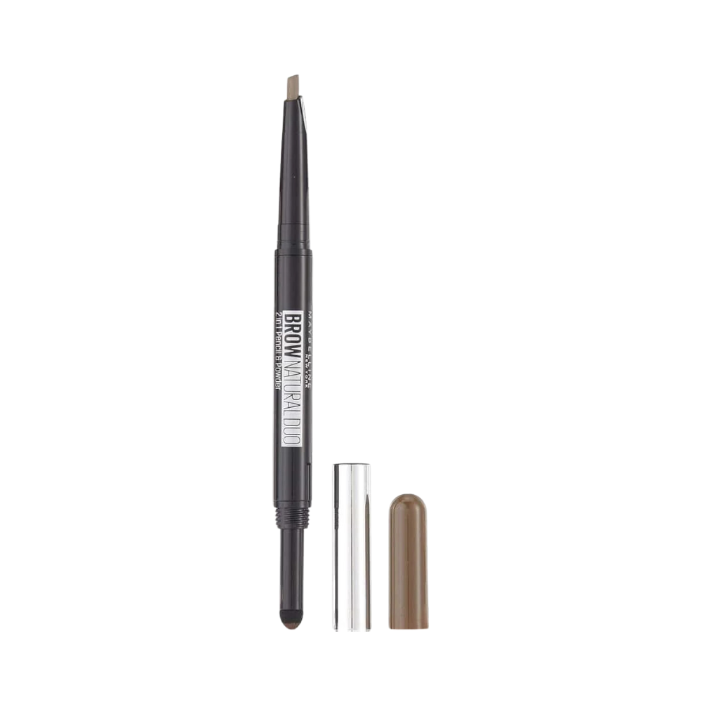 3 x Maybelline Brow Natural Duo 2 In 1 Pencil And Powder 0.65g - Brown