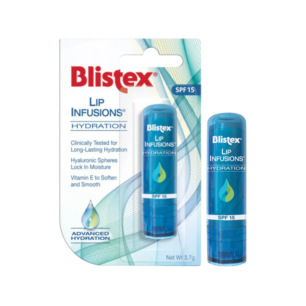 6 x Blistex Lip Infusions Lip Balm SPF15 Hydration 3.7g