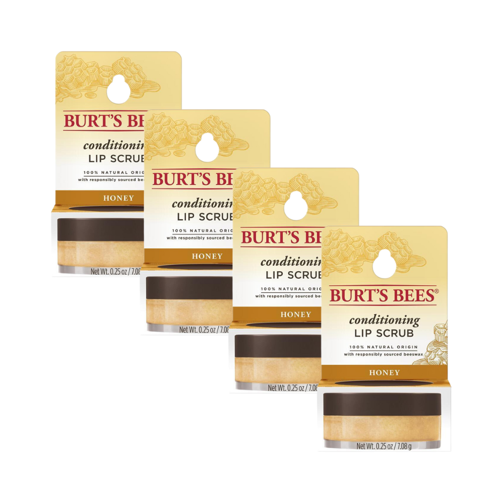 4 x Burt's Bees Conditioning Lip Scrub 7.08g - Honey