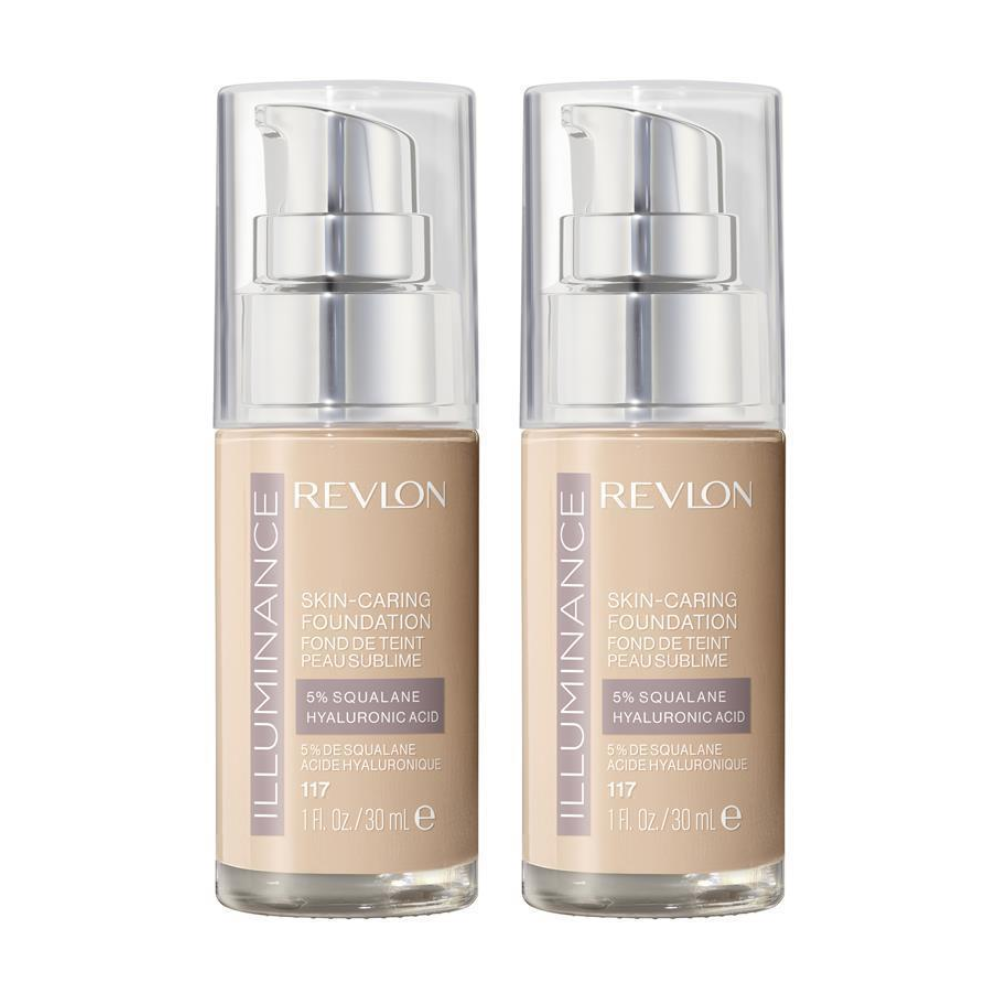 2 x Revlon Illuminance Skin-Caring Foundation 30mL - 117 Light Beige