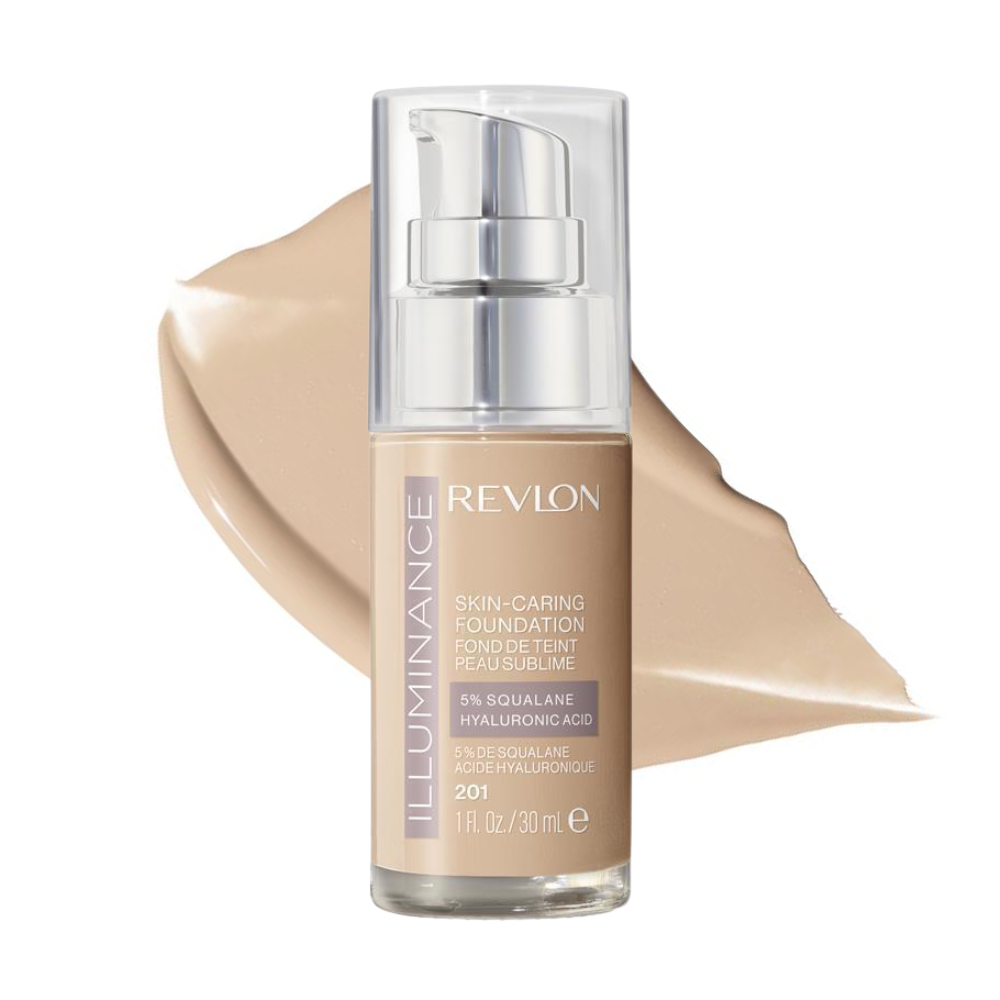 2 x Revlon Illuminance Skin-Caring Foundation 30mL - 201 Creamy Natural