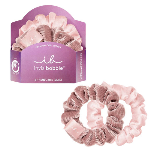 Invisibobble Sprunchie Slim Premium Spiral Scrunchie 2Pk - La Vie En Rose