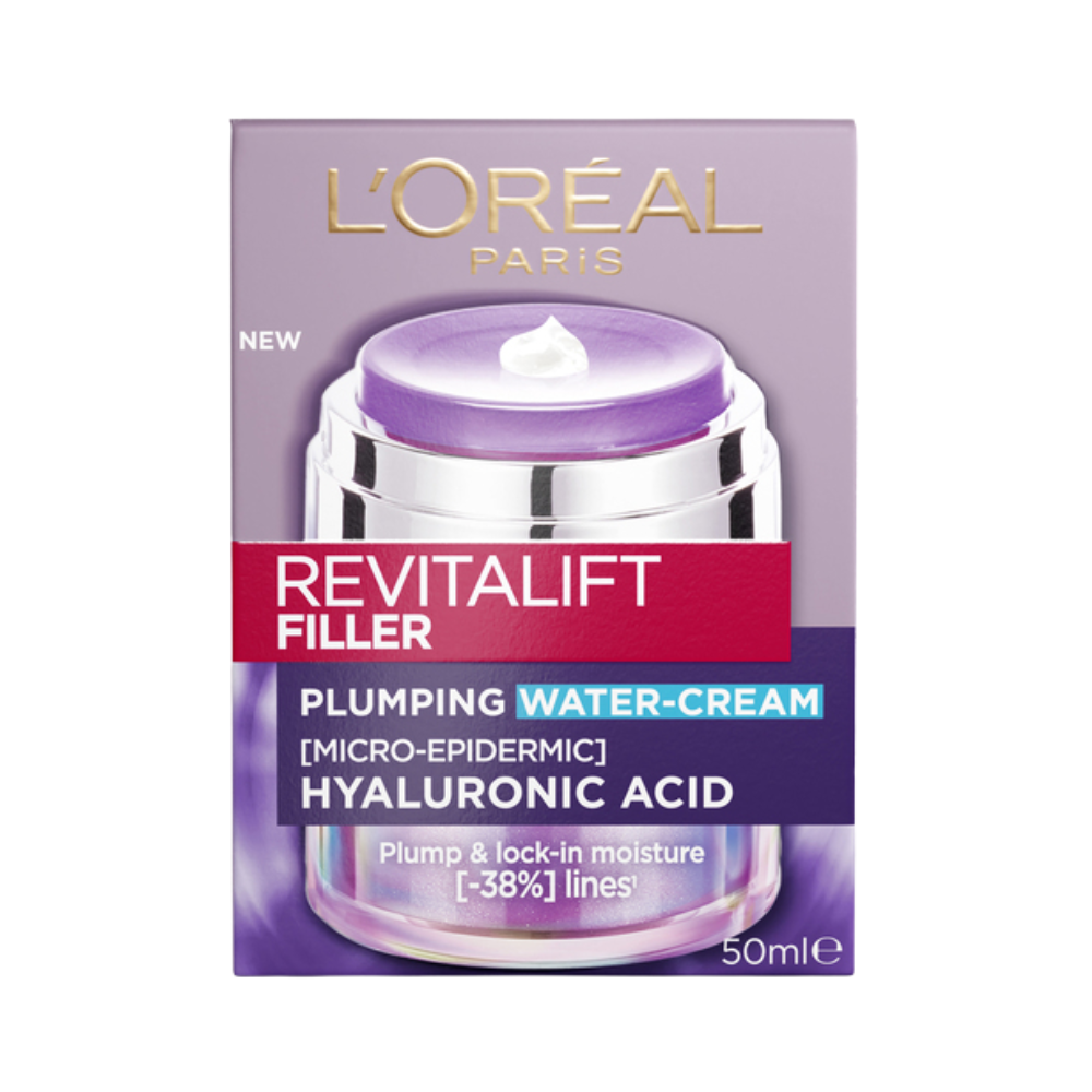 L'Oreal Paris Revitalift Filler [Micro-Epidermic] Hyaluronic Acid Plumping Water Cream 50mL