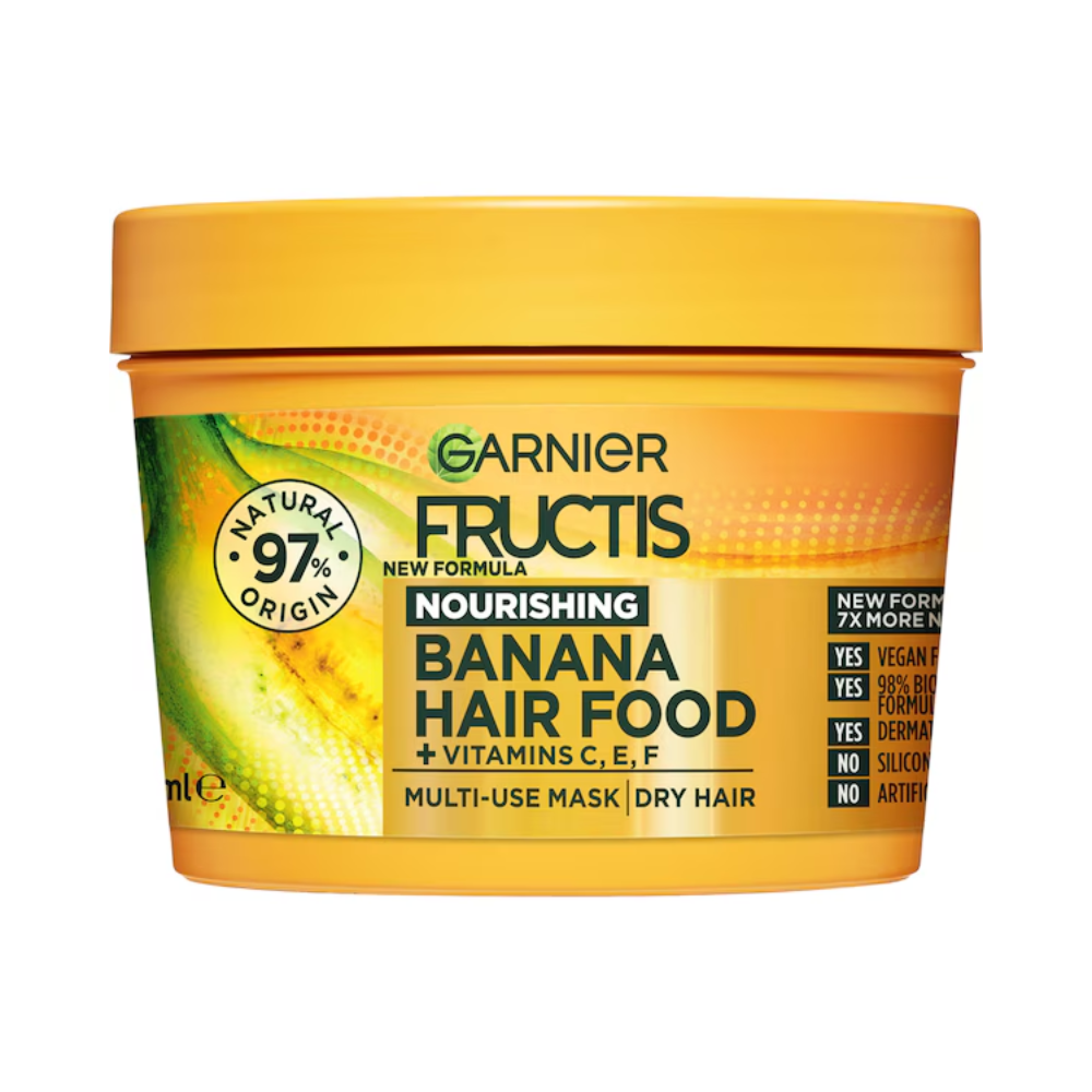 3 x Garnier Fructis Hair Food Hair Mask 390mL - Nourishing Banana