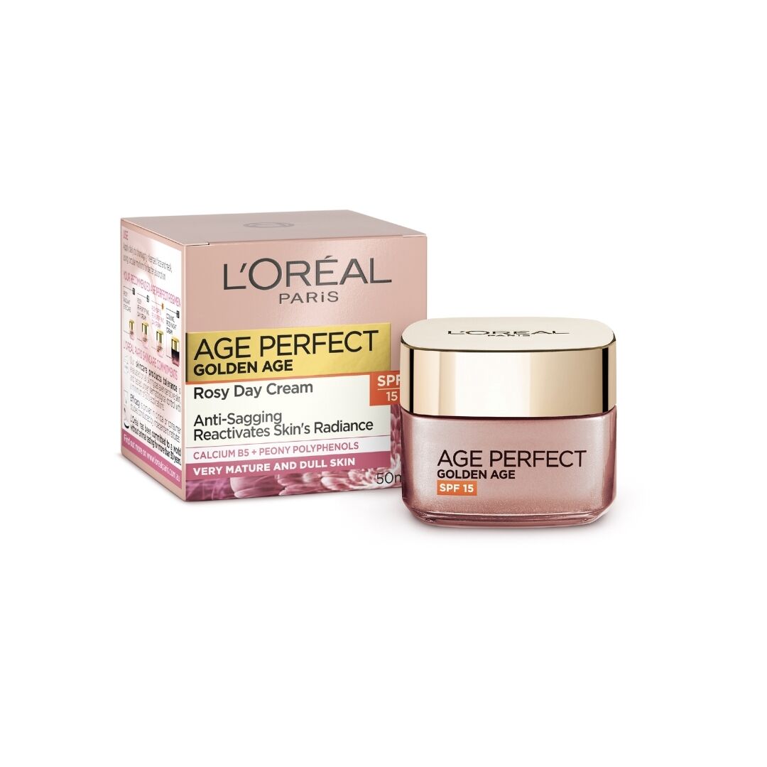 L'Oreal Paris Age Perfect Golden Age Rosy Day Cream SPF15 & Night Cream 50mL Duo