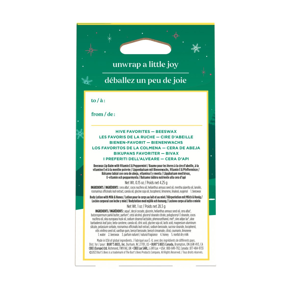 Burt's Bees Hive Favorites 2 Piece Gift Set