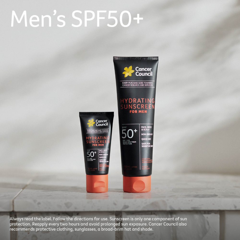 5 x Cancer Council Hydrating Sunscreen For Men SPF50+ 100mL