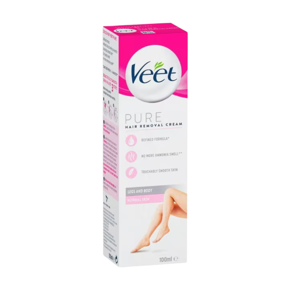 6 x Veet Pure Hair Removal Cream Legs & Body 100mL