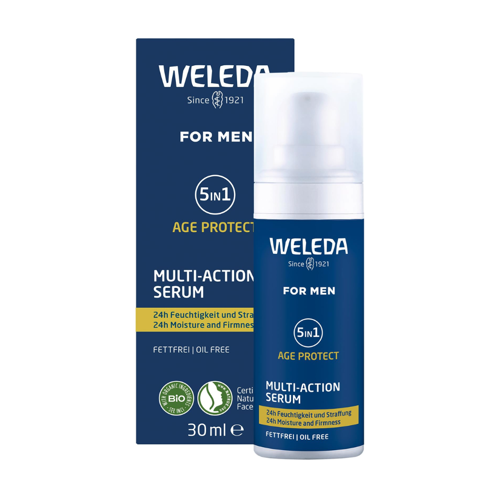 Weleda Men Face Wash 100mL & Multi-Action Serum 30mL Duo