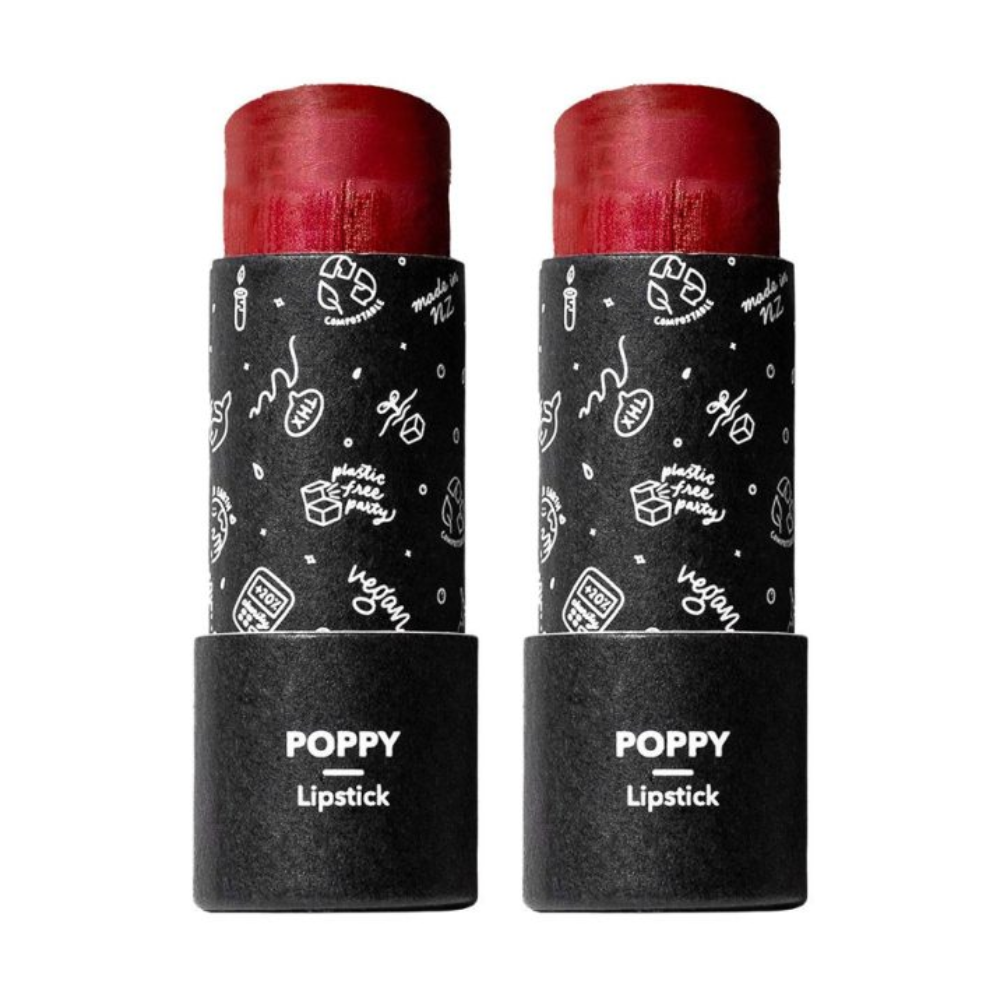 2 x ETHIQUE Lipstick 8g - Poppy Ruby Red