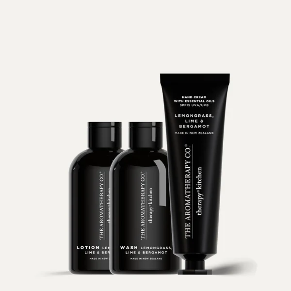 The Aromatherapy Co. Therapy Kitchen Body Care Trio Set - Lemongrass, Lime and Bergamot