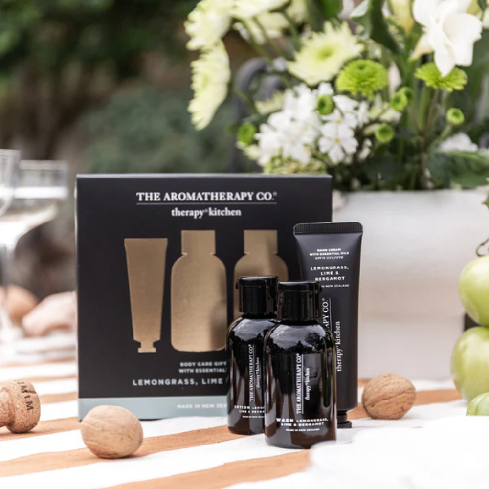 The Aromatherapy Co. Therapy Kitchen Body Care Trio Set - Lemongrass, Lime and Bergamot