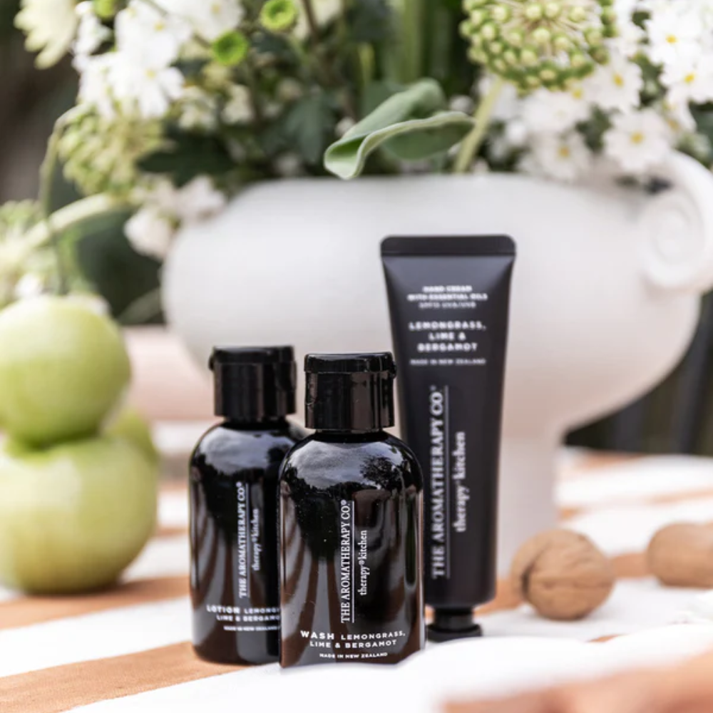 The Aromatherapy Co. Therapy Kitchen Body Care Trio Set - Lemongrass, Lime and Bergamot